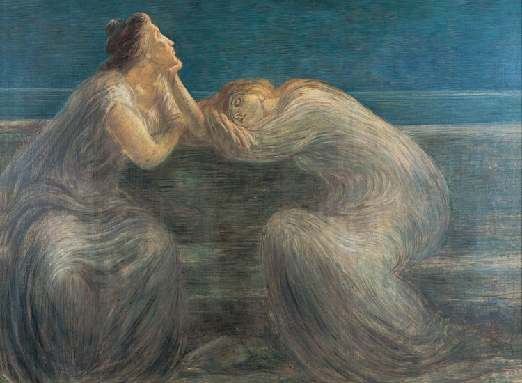 Gaetano Previati, Clair de lune (1909), olio su tela
